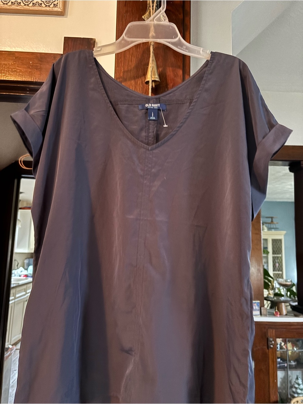 Old Navy Women's V-Neck Short Sleeve Tunic - Dark Blue